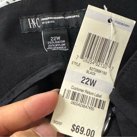NWT INC International Concepts Black Work Pants - Picture 3 of 3